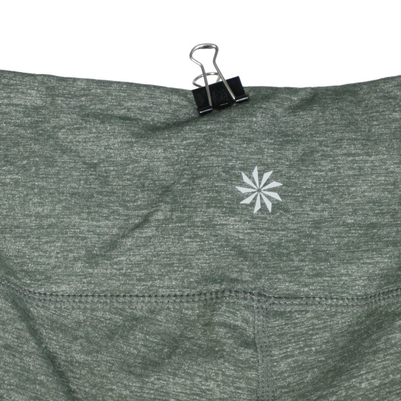 Athleta Chaturanga Capri Leggings Women Small Green Criss Cross Low Rise Yoga - Picture 11 of 12